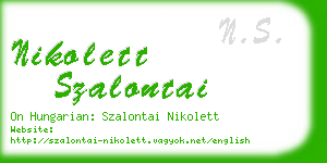 nikolett szalontai business card